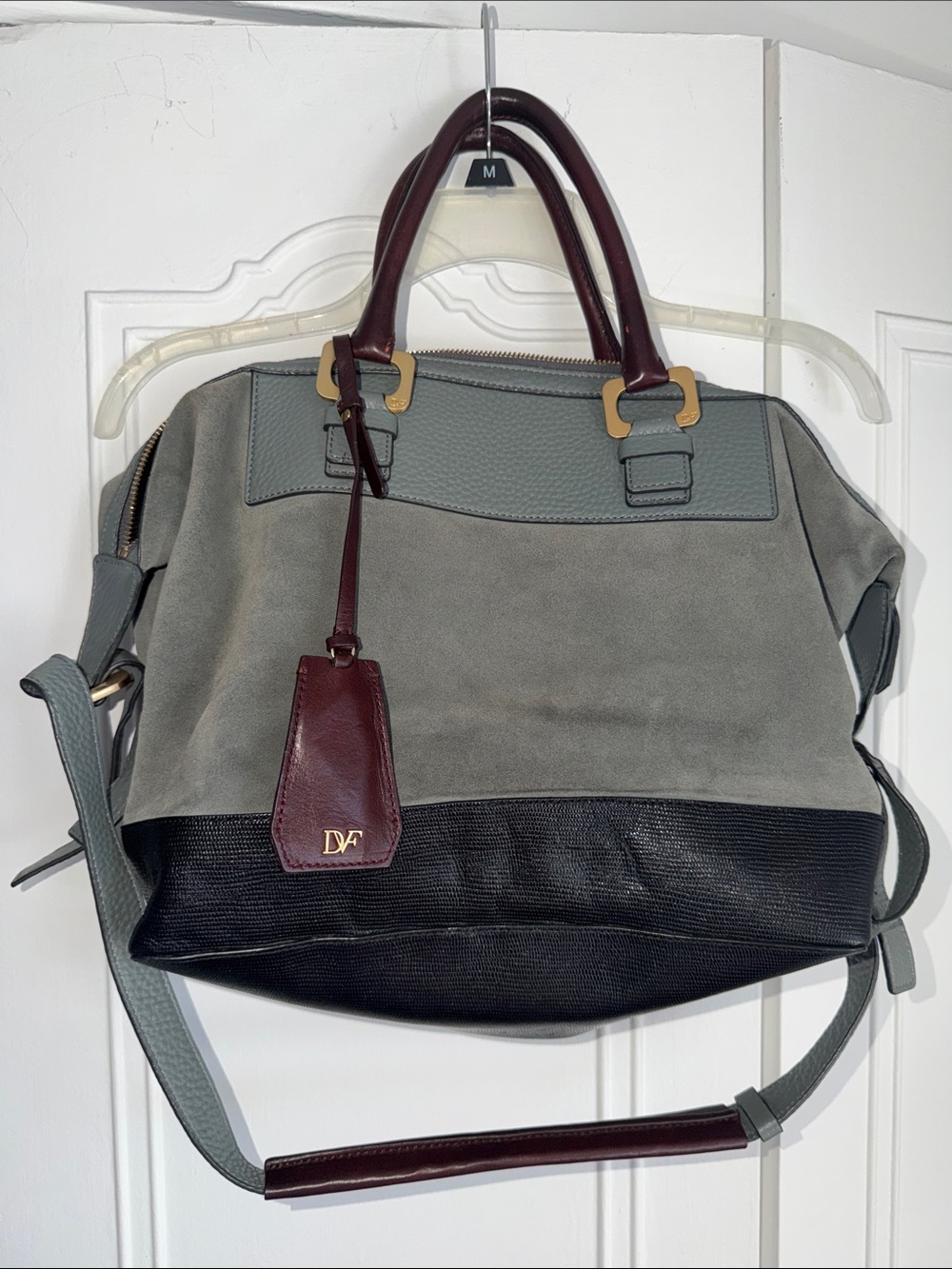 DVF Multi-Color Leather & Suede Bag